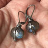 wire wrapped labradorite earrings