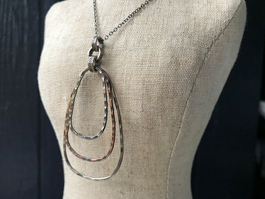 copper & sterling ring pendant