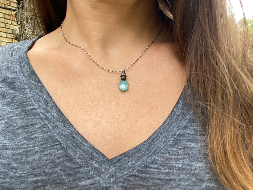 Gem Silica & Iolite Pendant - Image 2
