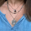 nested iolite charm pendant