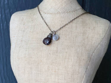 nested iolite charm pendant