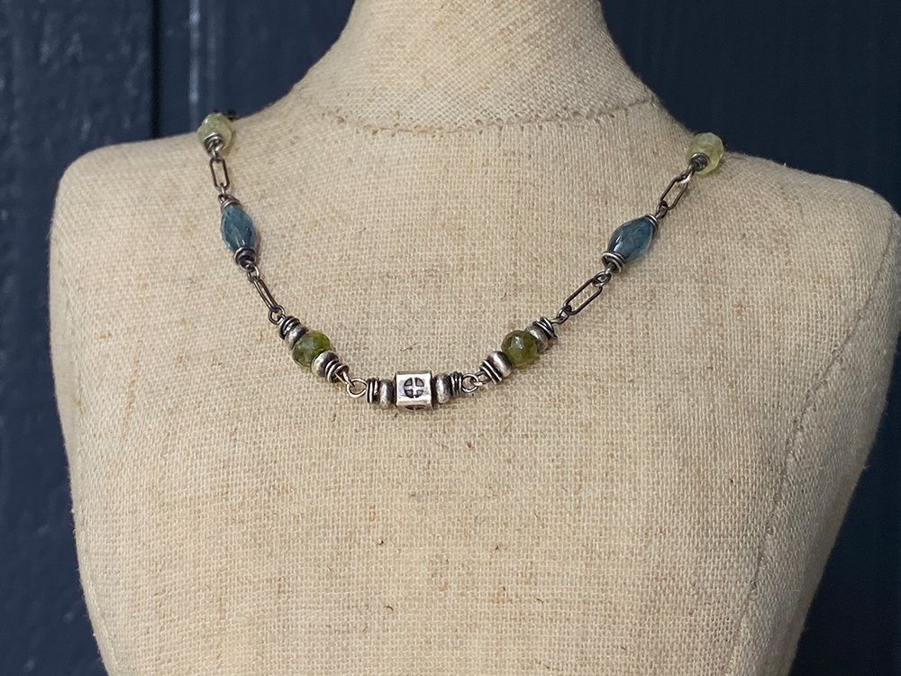 Blue & Green Kaleidoscope Necklace