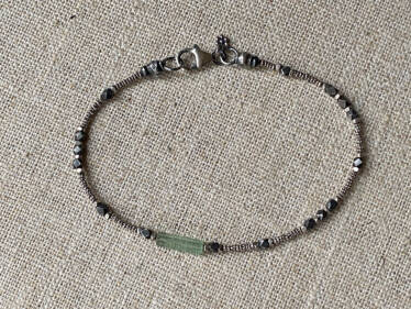 Green Tourmaline Stacking Bracelet