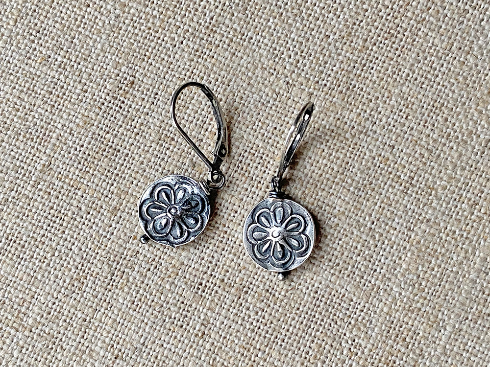 Thai Silver Flower Earrings