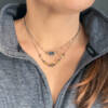 Five Stone Green Garnet Necklace