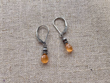Tangerine Garnet Earrings
