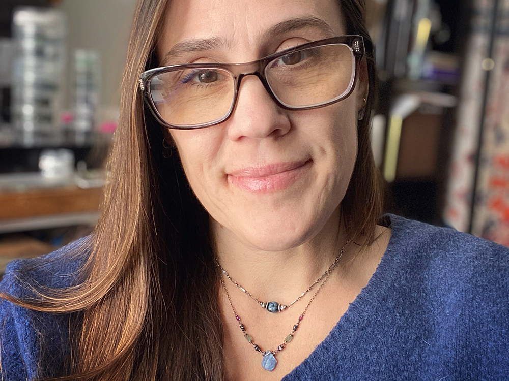 raw kyanite & gemstone necklace