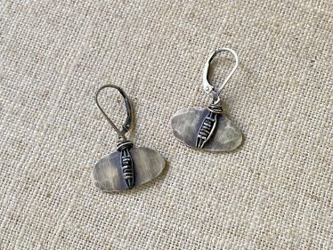 sterling cairn earrings by Daisy Chains Jewelry