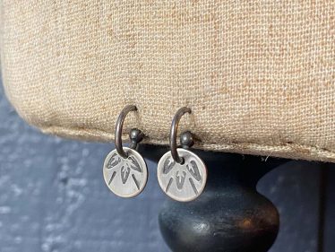 pressed leaf earrings by Daisy Chains Jewelry