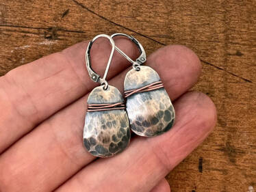 hammered reflection earrings