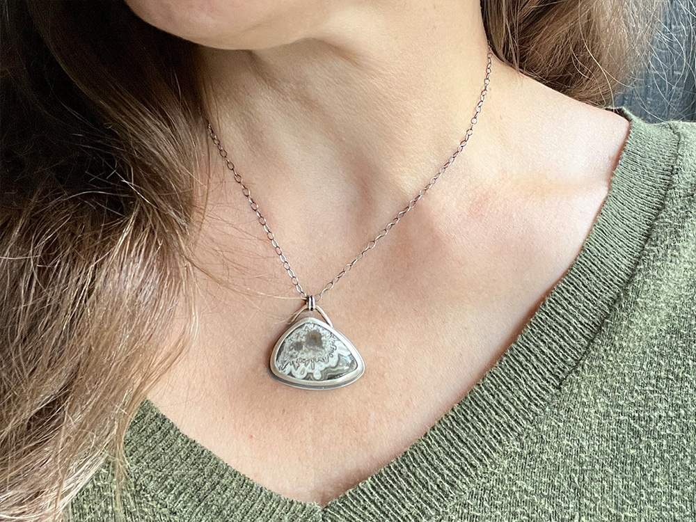 Stardust Crazy Lace Agate Pendant - Image 2