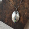 wire-wrapped shield pendant