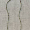Beaded peridot and Thai silver necklace that is adjustable from 15 inches to 17 inches