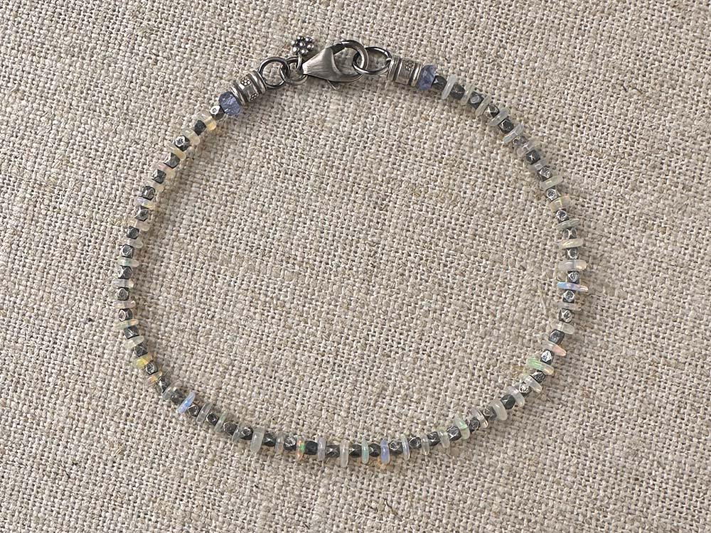 Ethiopian Opal Bracelet with Tanzanite Accents