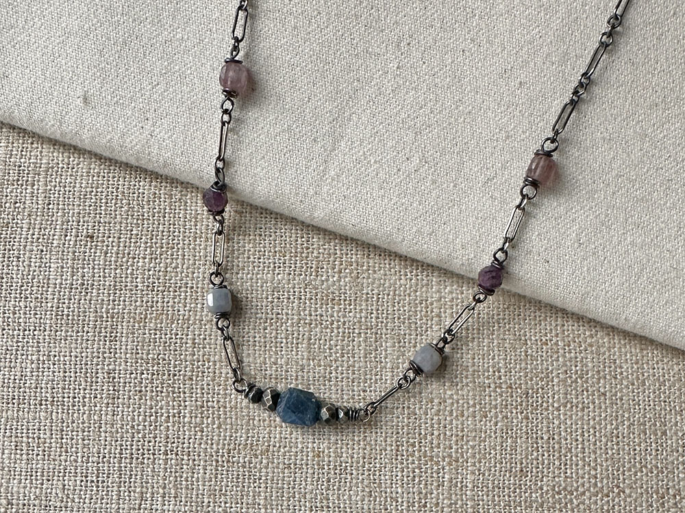 Sapphire & Spinel Kaleidoscope Necklace