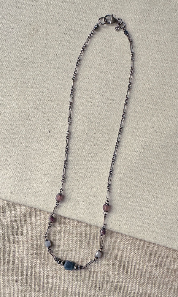 Sapphire & Spinel Kaleidoscope Necklace