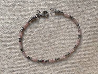Rose Quartz All-in-a-Row-Bracelet
