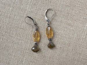 Citrine & Andalusite Earrings