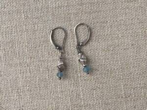 Aquamarine Knot Earrings