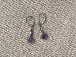 Faceted Amethyst Earrings