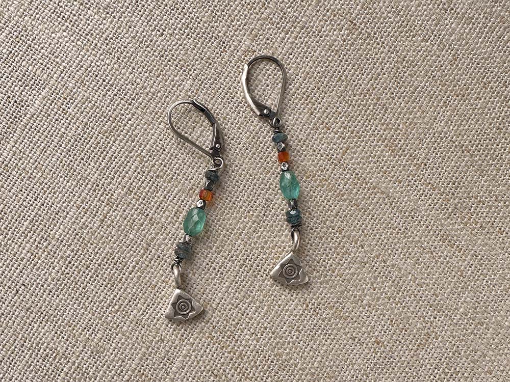 Sun Swirl Apatite Earrings