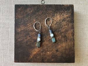 Labradorite & Larimar Stack Earrings