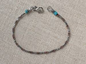 Mixed Metal & Kingman Accent Bracelet