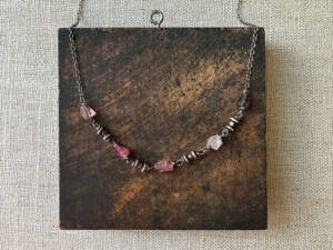 Spinel & Copper Saucer Necklace