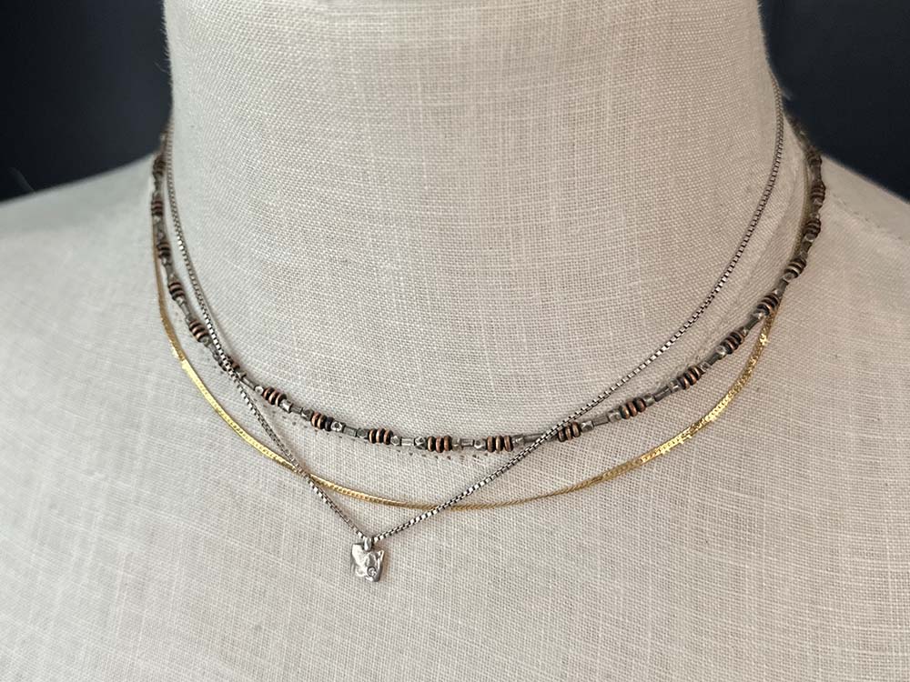 Mixed Metal Layering Necklace
