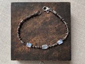 Rainbow Moonstone Trio Bracelet