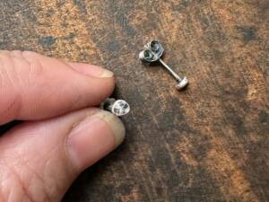 Lil’Bitty Rustic Sterling Studs