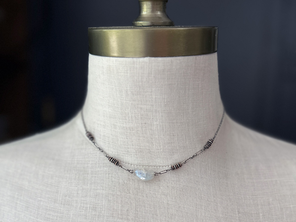 Rainbow Moonstone Centerpiece Necklace