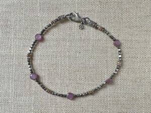 Five Ruby Mixed Metal Bracelet