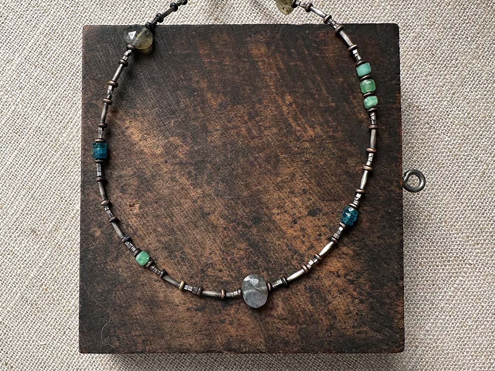Labradorite & Chrysoprase Kaleidoscope Necklace