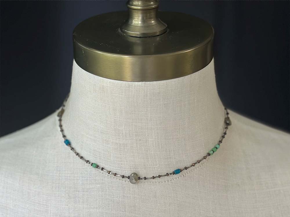 Labradorite & Chrysoprase Kaleidoscope Necklace