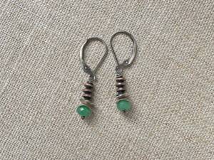 Chrysoprase Ruffle Earrings