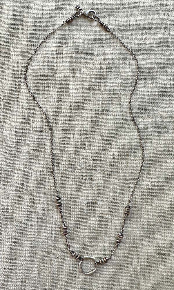 Petite Melted Circle Necklace