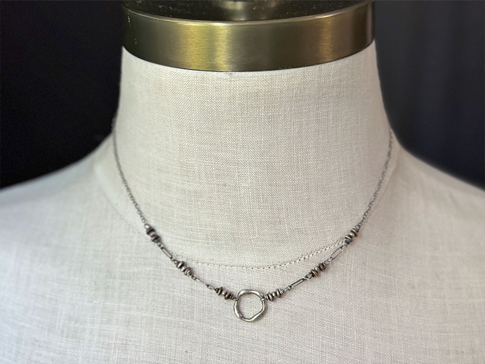 Petite Melted Circle Necklace