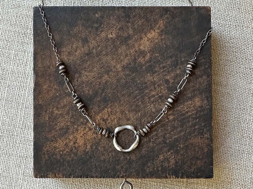 Petite Melted Circle Necklace