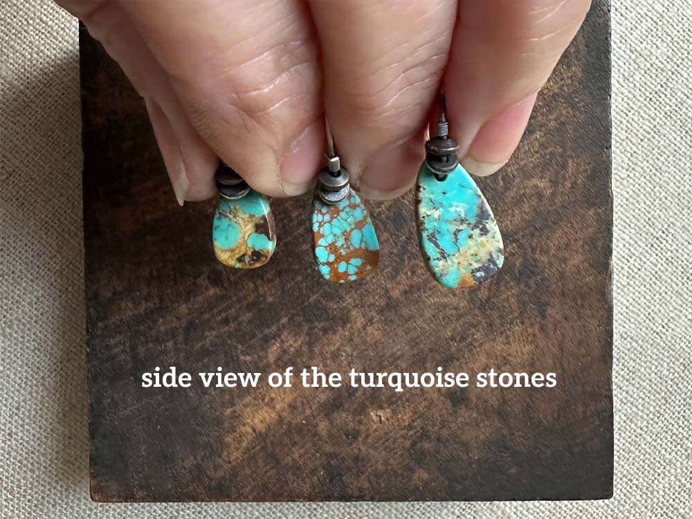 Turquoise Swing Earrings Side view