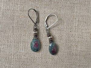Nested Ruby Zoisite Earrings