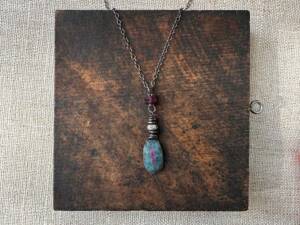 Ruby Zoisite Pendant Necklace