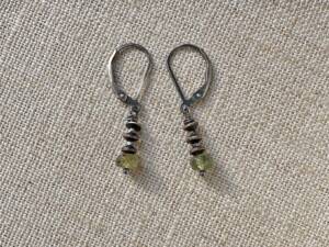 Vesuvianite & Mixed Metal Earrings